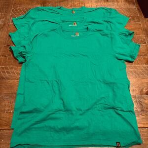 Lot of 3 Goldtoe Men's Blank T-Shirts Green Size L 42-44 100% Cotton